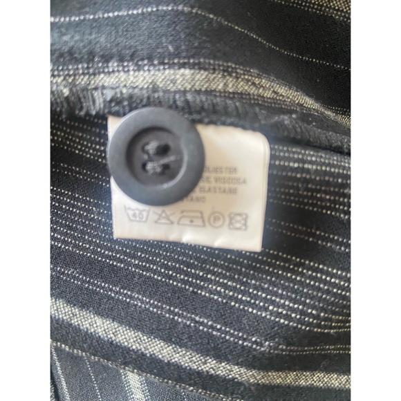 Sud Express wrap around mini skirt black gray stripes adjustable waist size S - Picture 4 of 4